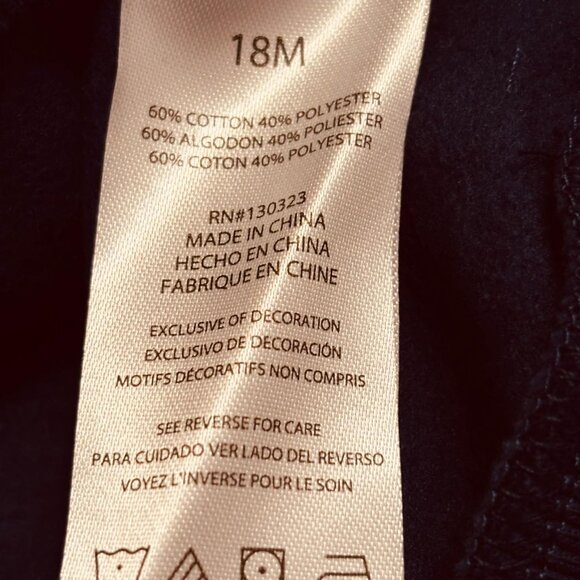 Kids Headquarters Girl Hoodie & Floral Leggings Outfit Set Navy 18M - Picture 7 of 7